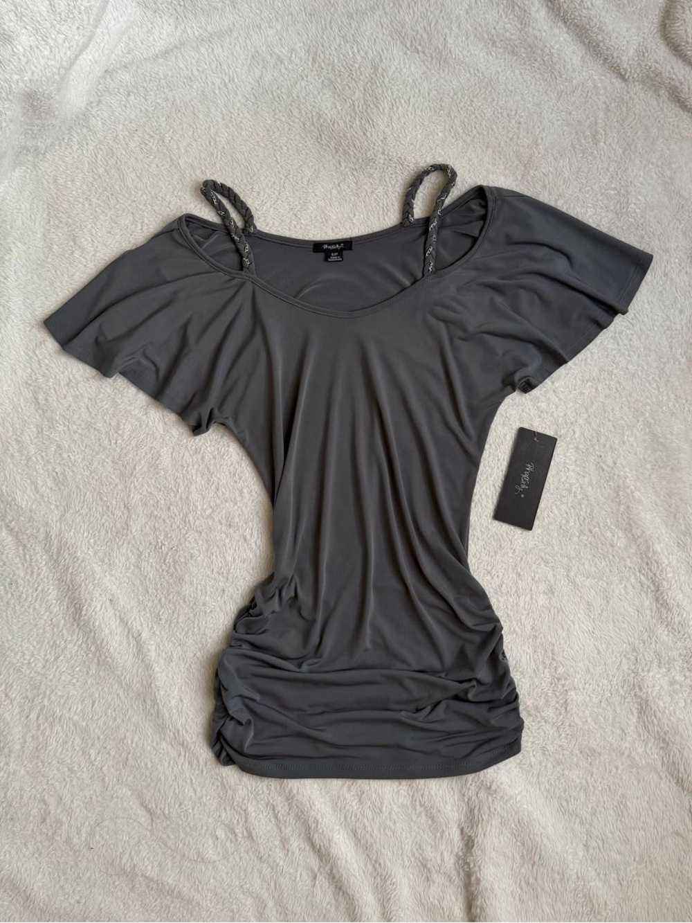 NWT Early 2000s Rhapsody grunge off the shoulder top